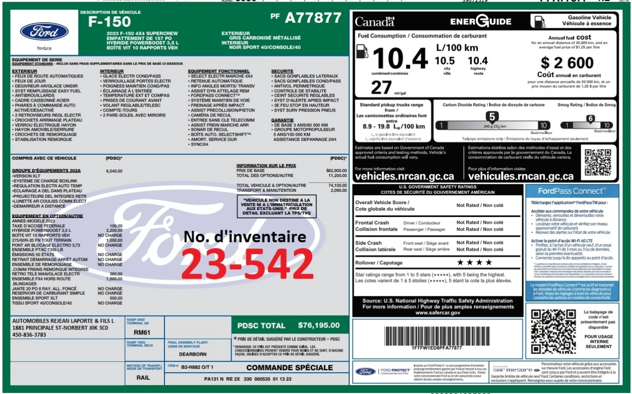 2023 Ford F-150 XLT Image principale