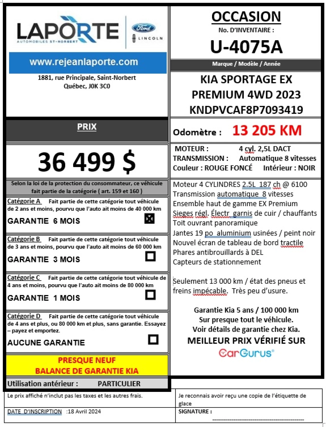 2023 Kia Sportage EX Premium Image principale