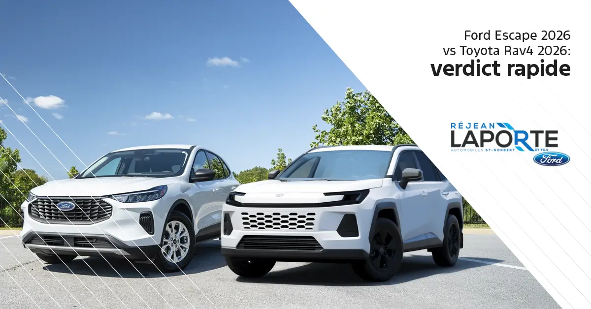 Ford Escape 2026 vs Toyota RAV4 2026 : lequel choisir?