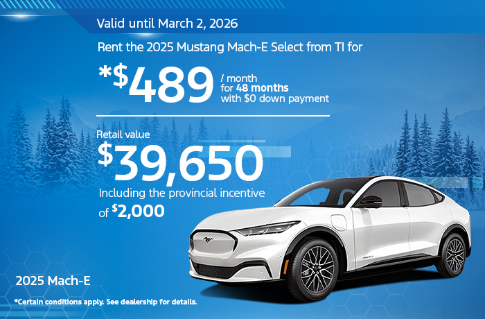 Bannière de Mach-E 2025