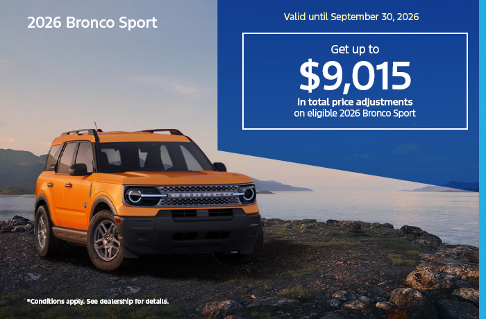 Bannière de Bronco Sport 2026