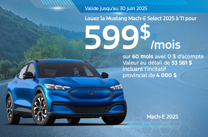 Bannière de Mustang Mach-E 2025