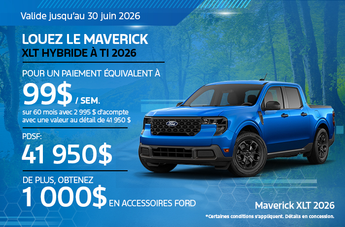 Bannière de Maverick 2026