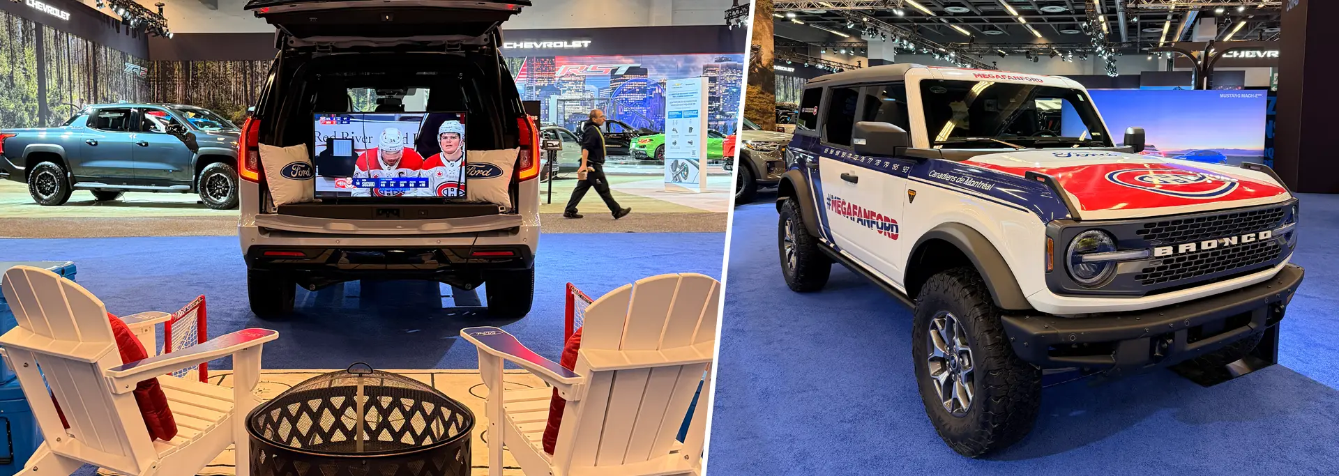 Le tailgate Ford pour se détendre un moment au couleur du canadiens présenté au salon de L'Auto de Montréal 2026