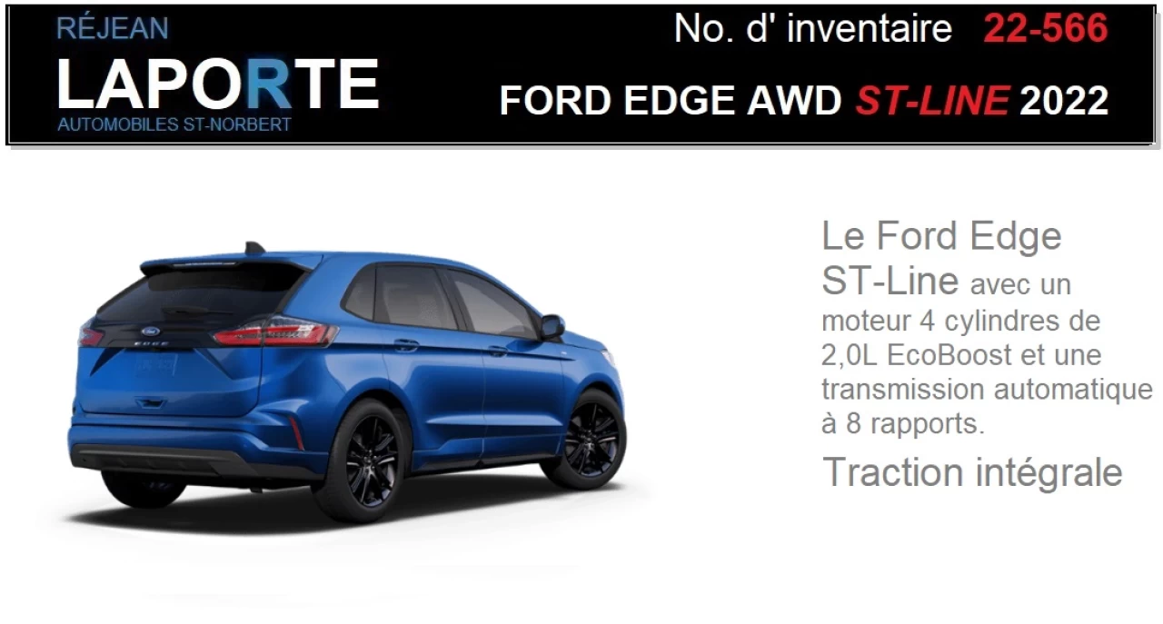 2022 Ford Edge ST-Line Image principale