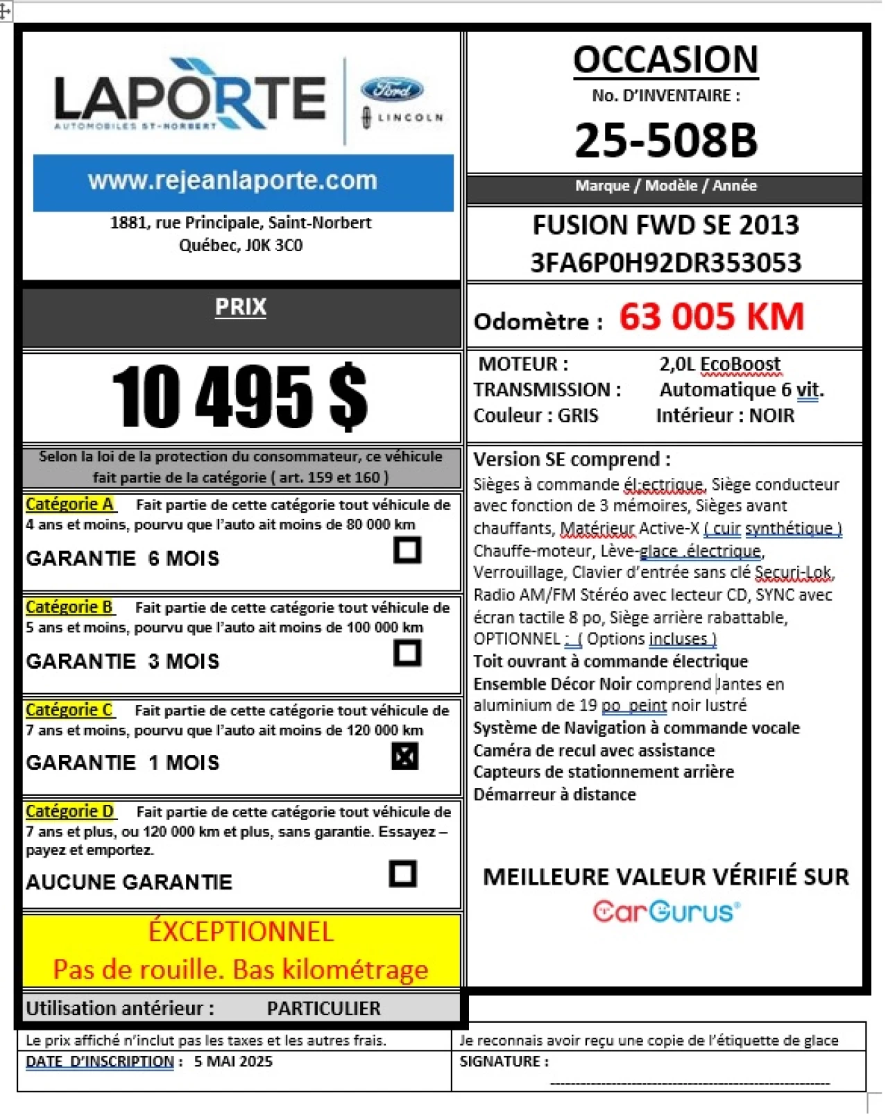2013 Ford Fusion SE Image principale