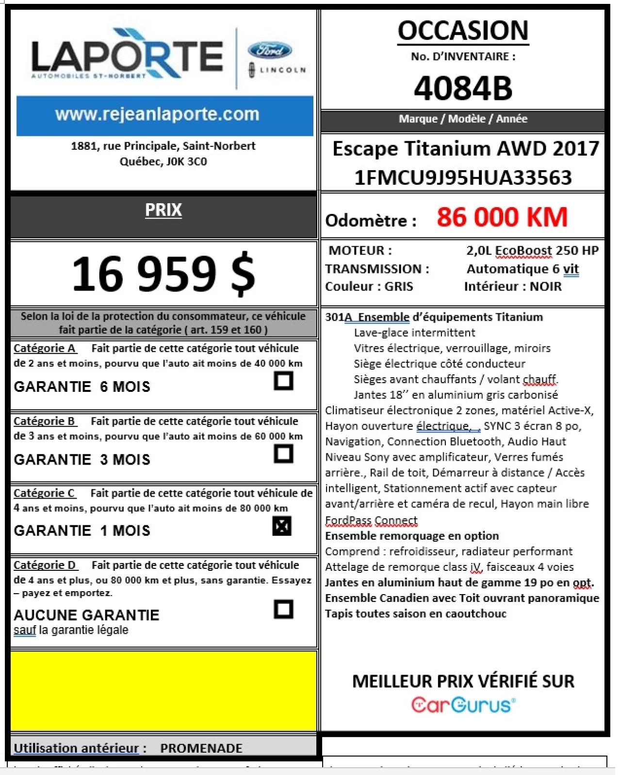 2017 Ford Escape Titanium Main Image