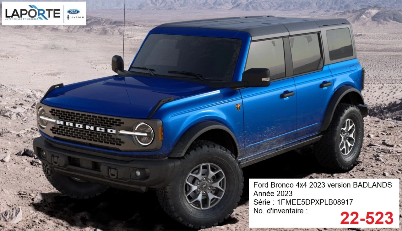 2023 Ford Bronco BADLANDS Main Image