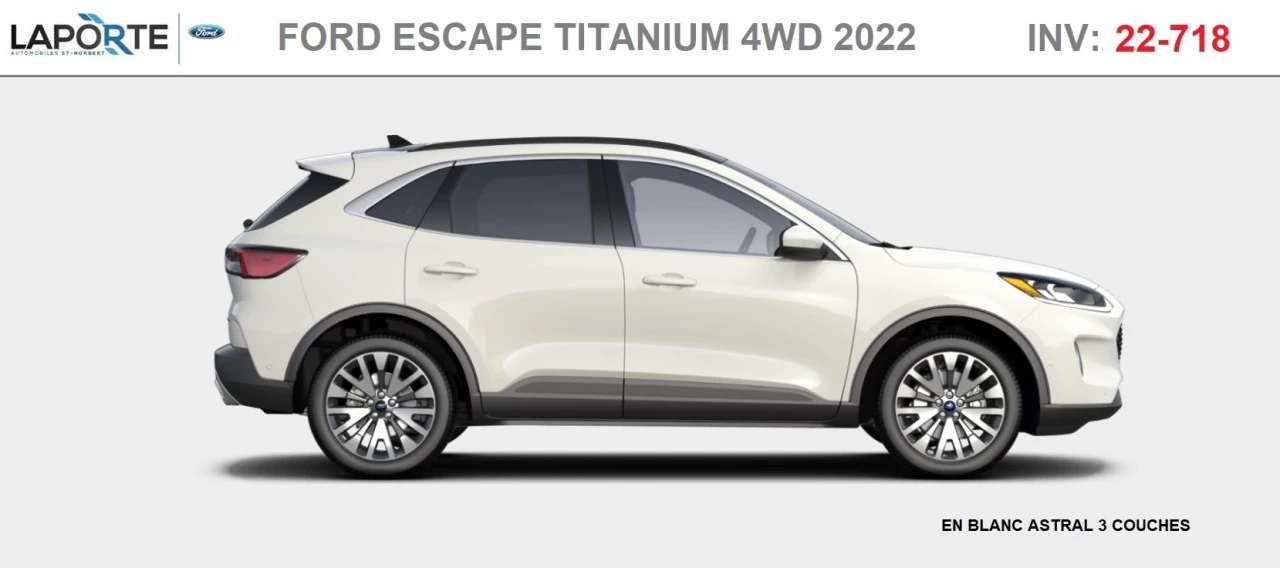 2022 Ford Escape Titanium AWD Image principale