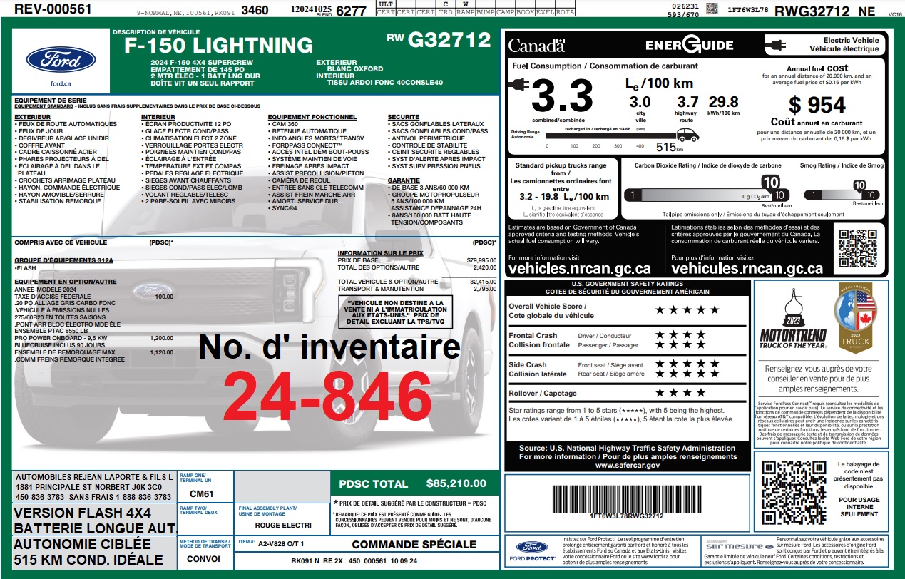 2024 Ford F-150 Lightning FLASH 4x4 Main Image