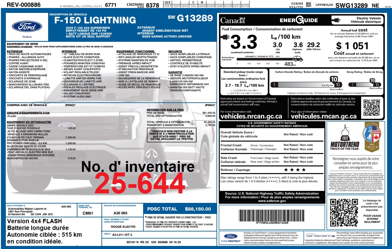 2025 Ford F-150 Lightning FLASH Main Image